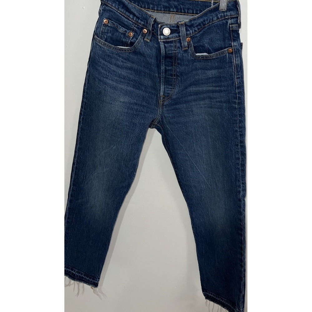 (8/b52)levis 501 original cropped jeans Straight Leg Size 26x26